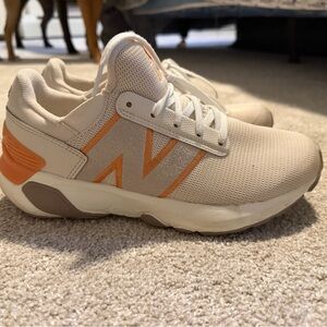 New Balance Cream and Orange Athletic Shoes Women’s Size 7